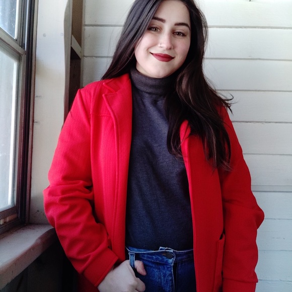 VINTAGE RED BLAZER - Picture 2 of 6